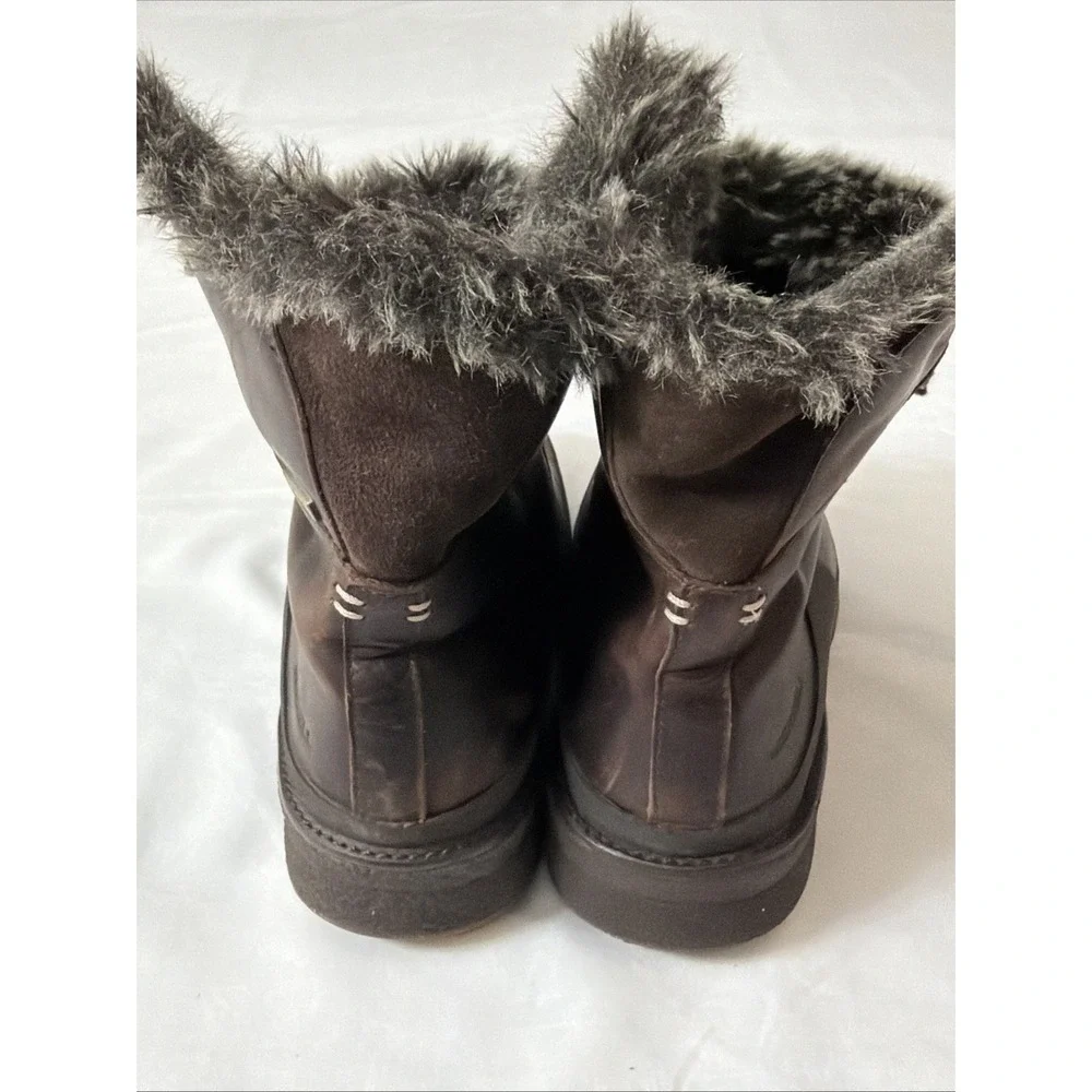 Merrell Women's Tremblant Ezra Lace Waterproof Ice‎ Boots 7 Brown J95306 Shoes